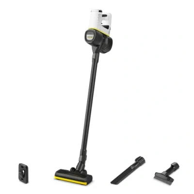 Obrázek Kärcher Akumulátorový vysavač VC 4 Cordless myHome, 2 stupně sání, doba provozu: až 30 min., hmotnost: 2,3 kg, vč. baterie 21,6 V, nabíječky, držáku na stěnu, podlahové a spárové hubice, kartáč