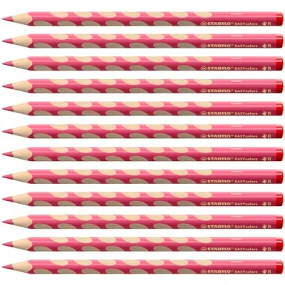 Obrázek Ergonomická pastelka pro praváky STABILO EASYcolors balení 12 ks růžová