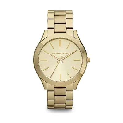 Obrázek Michael Kors Dámské analogové hodinky Quarz s náramkem z ušlechtilé oceli MK3197, Zlatý tón, Náramek