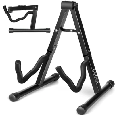 Obrázek CAHAYA stojan na kytaru a Frame skládací držák stabilní přenosný Univerzální kovový vhodný pro téměř všechny kytary CY0251