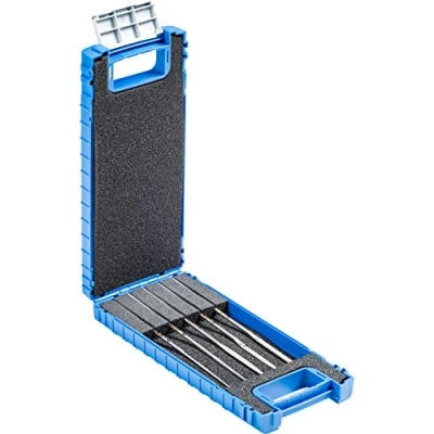 Obrázek PFERD 5dílná sada diamantových pilníků, velikost zrna D 25, 140 mm, v nerozbitném plastovém boxu, 15830903 pro zpracování nejmenších profilů při výrobě nástrojů a jemné mechaniky