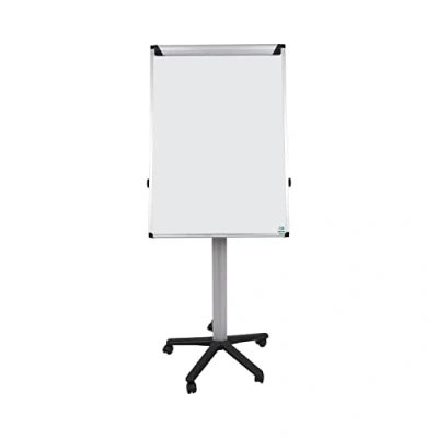 Obrázek Bi Office Mobilní flipchart, 70 x 100 cm, lakovaný, za sucha stíratelný ocelový povrch, magnetický, hliníkový rám, černý