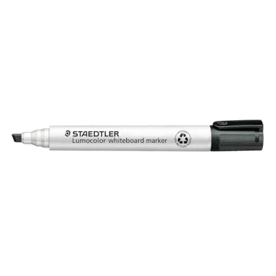 Obrázek STAEDTLER Popisovač Whiteboard Lumocolor, černý, suchý a beze zbytku stíratelný, klínový hrot cca 2 nebo 5 mm, vysoká kvalita Made in Germany, 10 černých popisovačů, 351 B 9