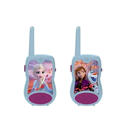 Obrázek Lexibook TW12FZ Disney Frozen Ledová královna 2 ELSA Anna vysílačky, klip na opasek, baterie, modrá, bez barvy, jedna velikost