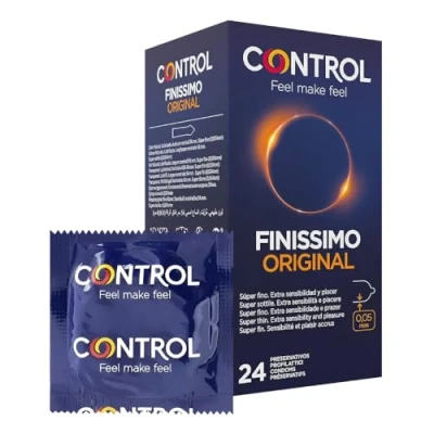 Obrázek CONTROL FINISSIMO ORIGINÁLNÍ super tenké kondomy z přírodního latexu (0,05 mm) 24 kusů.