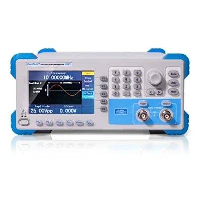 Obrázek Peaktech Arbitrární funkční generátor P 4121 2CH, 1 µhz 10 MHz, velký 10cm (4&quot;) TFT digitální displej, integrovaný editor vlnového tvaru, vzorkovací frekvence 125 MS/S