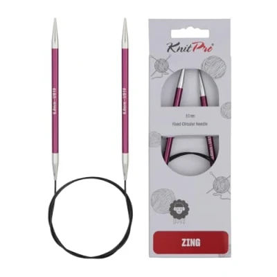 Obrázek KnitPro K47103 kruhová pletací jehla, kov, fialová, 60 cm / 6 mm