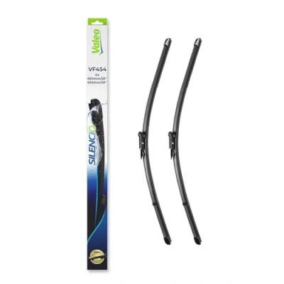 Obrázek VALEO Silencio stěrače VF454 Výkonný, vynikající výhled na silnici, jednoduchá montáž originální ploché listy 650 mm/650 mm přední sada se 2 574654