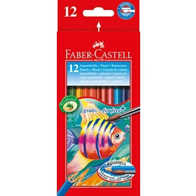 Obrázek Faber Castell 114413 barevná tužka děti akvarel 12 ks kartonové pouzdro