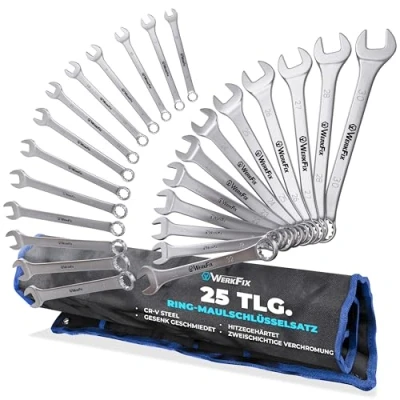 Obrázek WerkFix sada očkoplochých klíčů 25dílná 6 32 mm z CrV oceli, laserově označený, matovaný, v tašce
