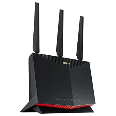 Obrázek ASUS RT AX86U Pro AX5700 AiMesh Dual Band WiFi 6 Gaming kombinierbarer Router (Tethering als 4G und 5G Ersatz, PS5 kompatibel, Mobile Game Mode, AiProtection Pro, 2.5G Port, Port)