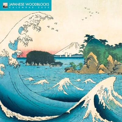 Obrázek Japanese Woodblocks Japanische Holzschnitte 2025: Original Flame Tree Publishing Kalender [Kalender] (Wall Kalender)