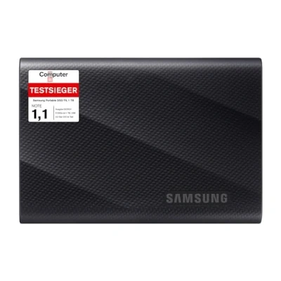 Obrázek Samsung Přenosný SSD T9, 1 TB, 2 000 MB/s čtení, 2000 zápis, USB 3.2 Gen.2x2, externí pevný disk pro profesionální uživatele, kompatibilní s Mac, PC, chytrými telefony a fotoaparáty 12K,