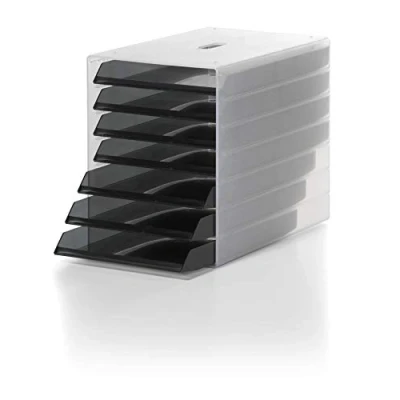 Obrázek Durable Zásuvkový box ideální box, 7 přihrádek, šedý, 1712000050