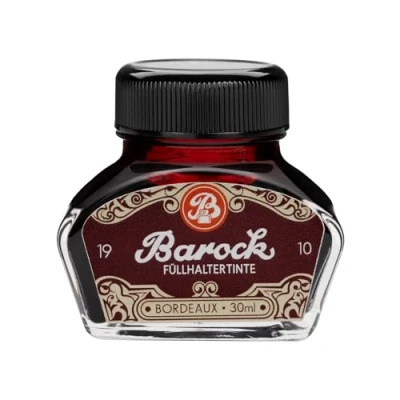 Obrázek Barock 1910 psací inkoust Bordeaux, pro plnicí pero, skleněné inkoustové v inkoustovém sudu, 30 ml, červený