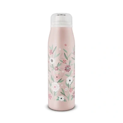 Obrázek alfi KIDS ISO BOTTLE 500 ml, růžový pastelový, izolační láhev na pití, dětská nerezová ocel, absolutně těsná se šroubovacím uzávěrem, udrží 12 hodin horké, 24 studené, sycené nápoje,