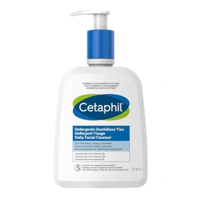 Obrázek Cetaphil Täglicher Gesichtsreiniger, reduziert die Sichtbarkeit der Poren, mit Glycerin, Panthenol und Niacinamid, nicht komedogen, Format 237 ml