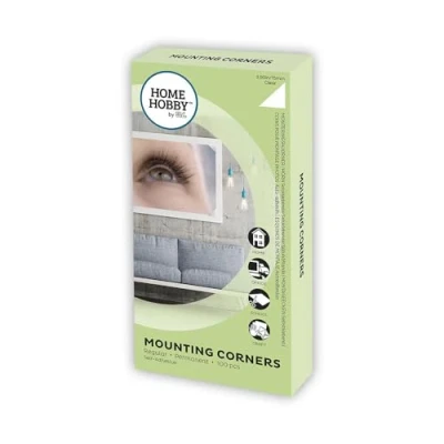 Obrázek HomeHobby by 3L 01732, Mounting Corners, Regular View, 75mm/2, 95&#039; (100 pcs), Clear, Einheitsgröße