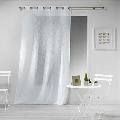 Obrázek Douceur d&#039;Intérieur, Ösenvorhang, Haltona, 140 x 240 cm, Weiß, Leineneffekt