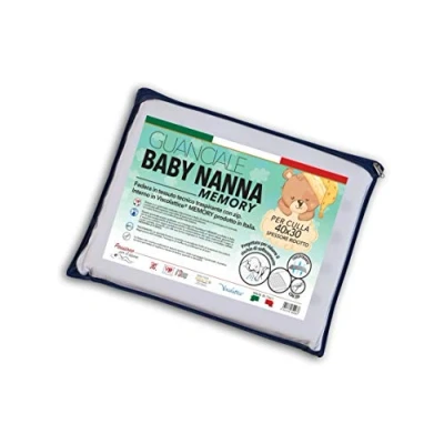 Obrázek V.I.P. Very Important Pillow Cuscino Kissen Baby Nanna Memory Wiege, Kopfkissen 40 x 30 cm, hergestellt in Italien, Weiß, 1 Unità (Confezione da 1)