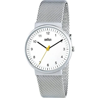 Obrázek Braun Dámské náramkové hodinky Unisex Ladies Classic Watch Analog Quarz BN0031WHSLMHL, bílé