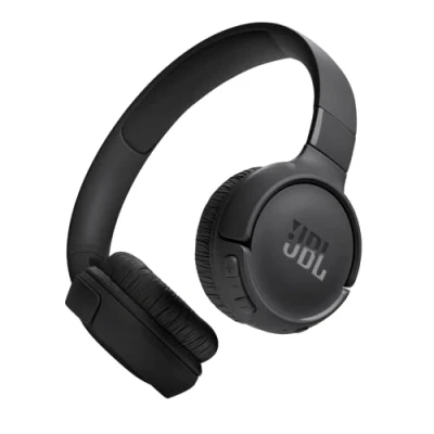 Obrázek JBL Bezdrátová sluchátka na uši Tune 520BT s Pure Bass Sound, Bluetooth a lehkým, skládacím designem až 57 hodin přehrávání hudby černá
