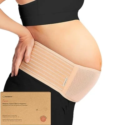 Obrázek KeaBabies Břišní pás těhotenství měkký a prodyšný těhotenský podpůrný (Classic Ivory, M/L)