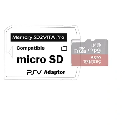 Obrázek LEAGY adaptér na paměťové karty Ultimate verze SD2Vita 5.0, PS Vita PSVSD Micro SD pro PSV 1000/2000 PSTV FW 3.60 HENkaku Enso System