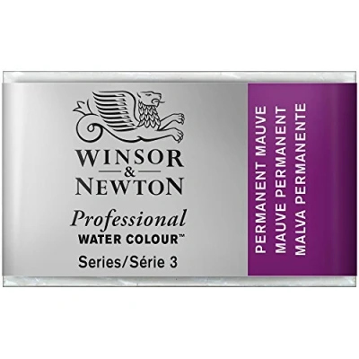 Obrázek Winsor &amp; Newton 0100491 Profesionální akvarelová barva, živé vodní barvy v umělecké kvalitě, vysoká zářivost barev a svítivost, stálá na světle, archivní kvalita, celá miska permanentní sléz