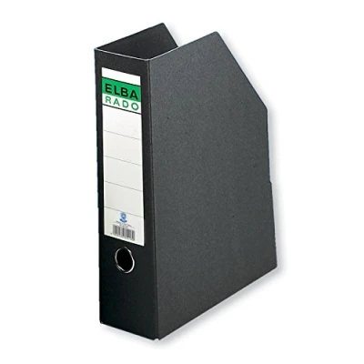 Obrázek ELBA 100420838 Pojízdný koš, rado z tvrdé lepenky, 1 kus, A4 8,5 cm široký, černý archivbox, pořadač na časopisy