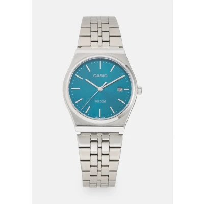 Obrázek Casio Watch Unisex Hodinky silvercoloured/petrol blue, Velikost: One Size, Silver coloured/petrol blue