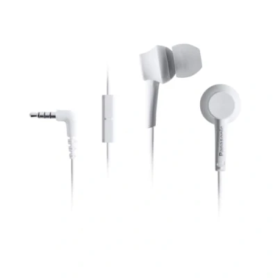 Obrázek Panasonic RP TCM115E W sluchátka do uší Headset, mobilní telefon, vyměnitelné pasové kusy (S/M/L), bílá