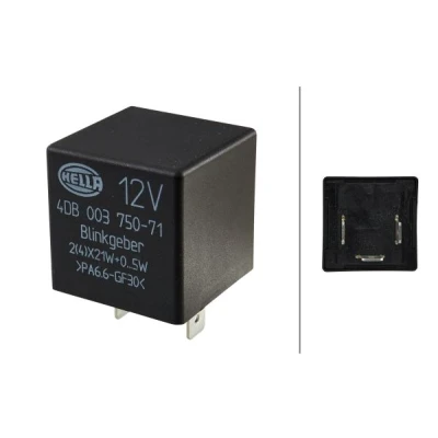 Obrázek HELLA 4DB 003 750 711 Blikač 12 V 3pólový zasunutý elektronický ECE