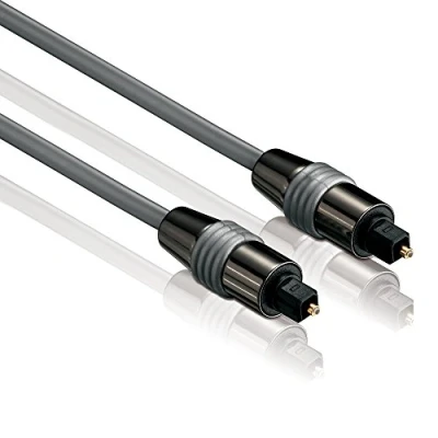Obrázek HDSupply TC030 005 Toslink S/PDIF audio kabel, optický LWL, konektor konektoru, Ø 6,0 mm, 0,50 m, šedý