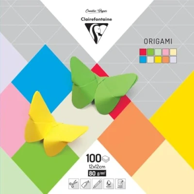 Obrázek Clairefontaine 95008C balení se 100 archy origami papír jednobarevný (12 x 12 cm, 80 g) 1 barevně tříděné Třídění barev 2