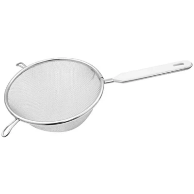 Obrázek Fackelmann cedník Ø 16 cm, kuchyňské sítko z ušlechtilé oceli, s jemnými oky plastovou vložkou (barva: bílá/stříbrná), množství: 1 kus