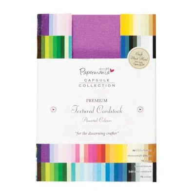 Obrázek Papermania Premium Textured Solid Cardstock Pack A6 75/Pkg Multi