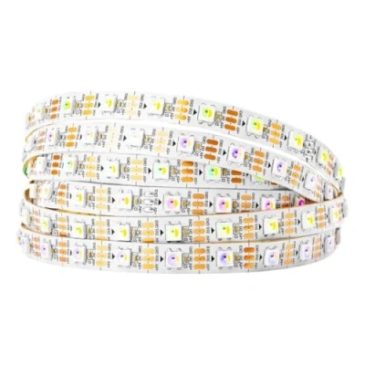 Obrázek BTF LIGHTING RGBW RGBCW studená bílá SK6812 (podobná WS2812B) 5 m 60 LED/PixelS/M 300 LED, individuálně adresovatelné, flexibilní, 4 barvy v 1 LED barvě snů pásky nejsou vodotěsné IP30 DC5V