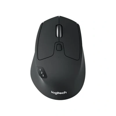 Obrázek Logitech Bezdrátová myš M720 Triathlon Multi Device Bluetooth, USB přijímač, 1000 DPI, 6 programovatelných tlačítek, 2letá baterie, pro laptop, PC, Mac, iPadOS šedá