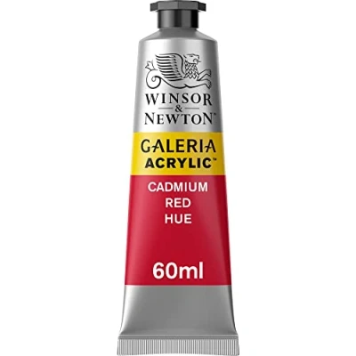 Obrázek Winsor &amp; Newton Akrylová barva Galeria 2120095, vysoká pigmentace, stálobarevná, máslová konzistence, 60 ml tuba kadmiově červená