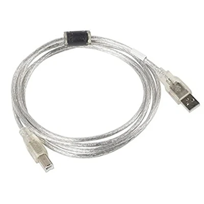 Obrázek Lanberg CA pro USBA 12CC 0018 TR USB 2.0 A konektor na B kabel průhledný, 1,8 m čirý