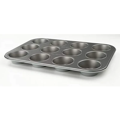 Obrázek Zenker Forma na muffiny 12 ks pečících plechů (Ø 7 cm), pro šťavnaté a cupcaky, plech muffiny, hranatý nepřilnavý povrch, rozměry: 38,5 x 26,5 3 cm