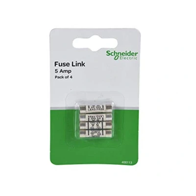 Obrázek Schneider Electric Exclusive bezpečnostní kazeta 5 A, třídění pojistek, síťový zdroj, domácnost, UK, černá, balení 4 ks 400113