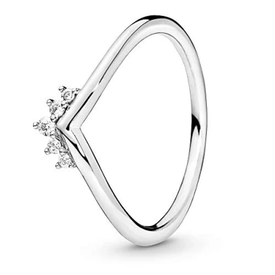 Obrázek PANDORA Wishbone Ring Tiara, sterlingové stříbro, s čirými kubickými zirkony, Drahé kovy, Kubická zirkonie