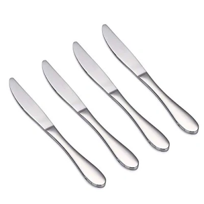 Obrázek VANRA Sada dětského nože na 4 roky, nerezový dětský příbor, steakový nůž pro dívky, chlapce, děti od 3 let, Sliber