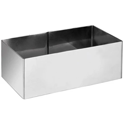 Obrázek Ibili Dessertring rechteckig 8x5x4,5 cm aus Edelstahl, Silber, 8 x 5 4.5