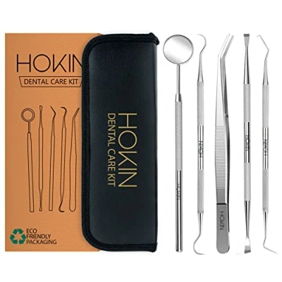 Obrázek HOKIN Sada pro péči o zuby zubní pasta prémie odstraňovač zubního kamene sonda ústní zrcátko scaler z ušlechtilé oceli (5)