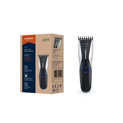 Obrázek GRUNDIG MC6840 zastřihovač vlasů a vousů, akumulátor/síť, LED, černá, stříbrná, délka řezu do 30 mm