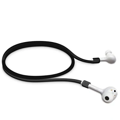 Obrázek kwmobile Přídržný pásek kompatibilní s Huawei FreeBuds Headphones sluchátka držák řemínek v černé barvě