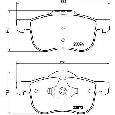 Obrázek Sada brzdových destiček, kotoučová brzda BREMBO P 86 016
